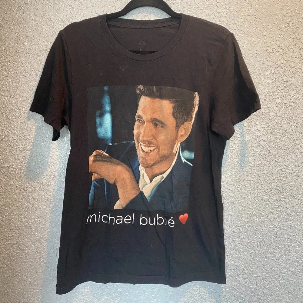 Michael Buble 2019 Tour Black T Shirt - Picture 1 of 4